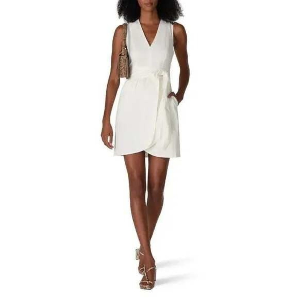Marissa Webb Tie Waist Mini Dress‎ White 4